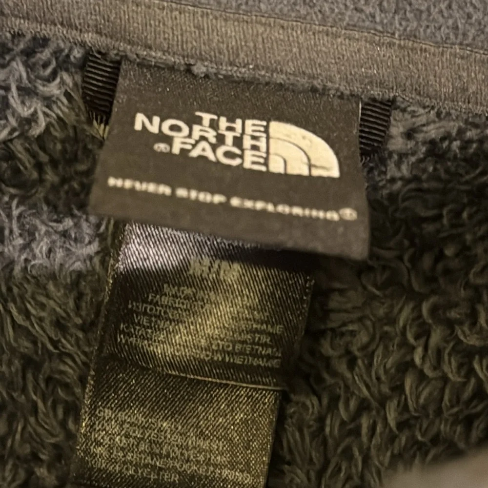 The North Face Gray Full Zip Fleece Jacket Blue Zippers Men’s Medium